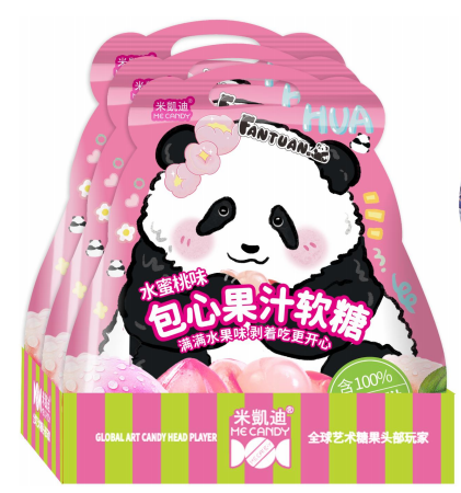 飯團(tuán)花花4D包心果汁軟糖
