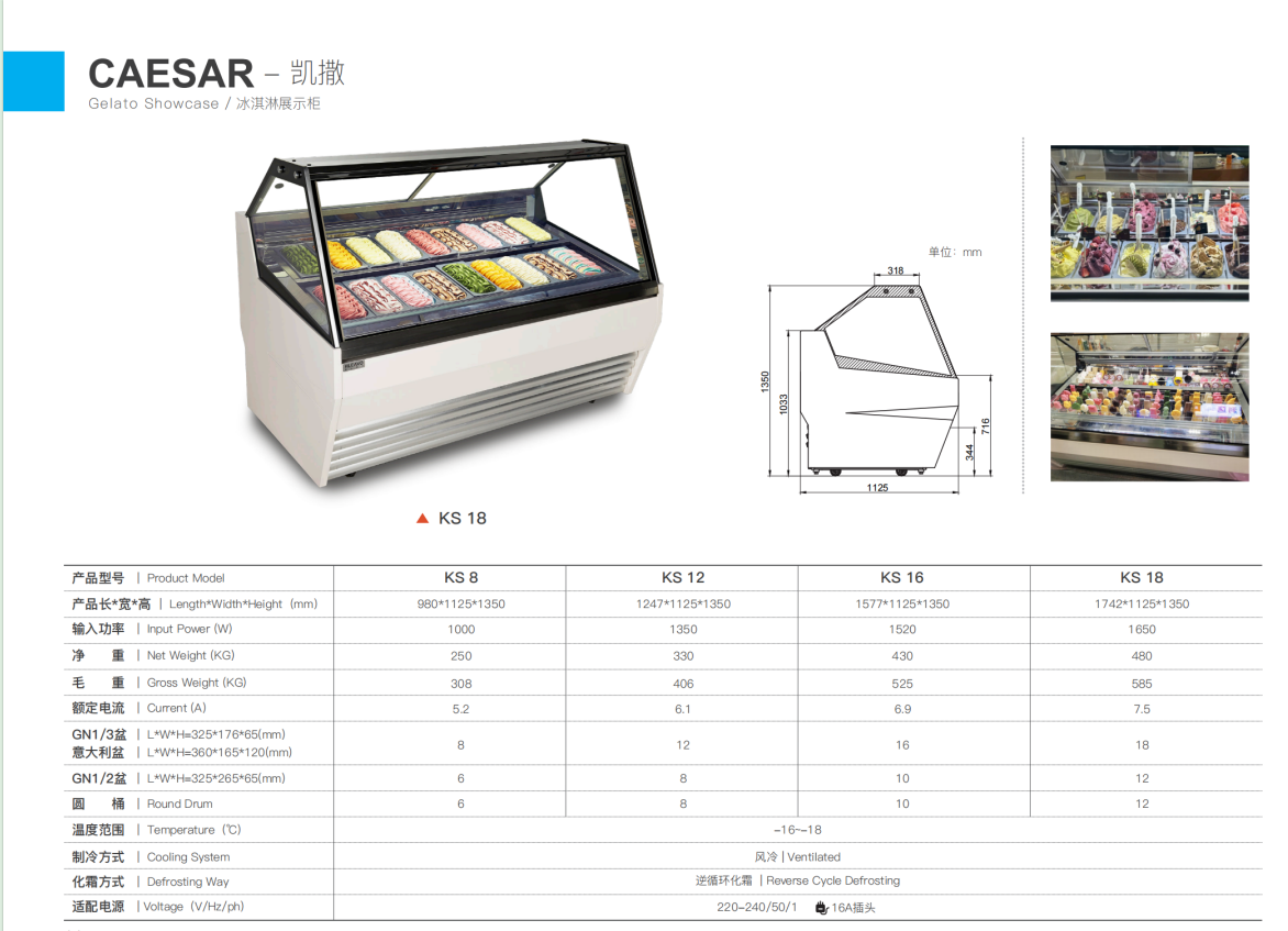 冰激凌展示柜凯撒系列