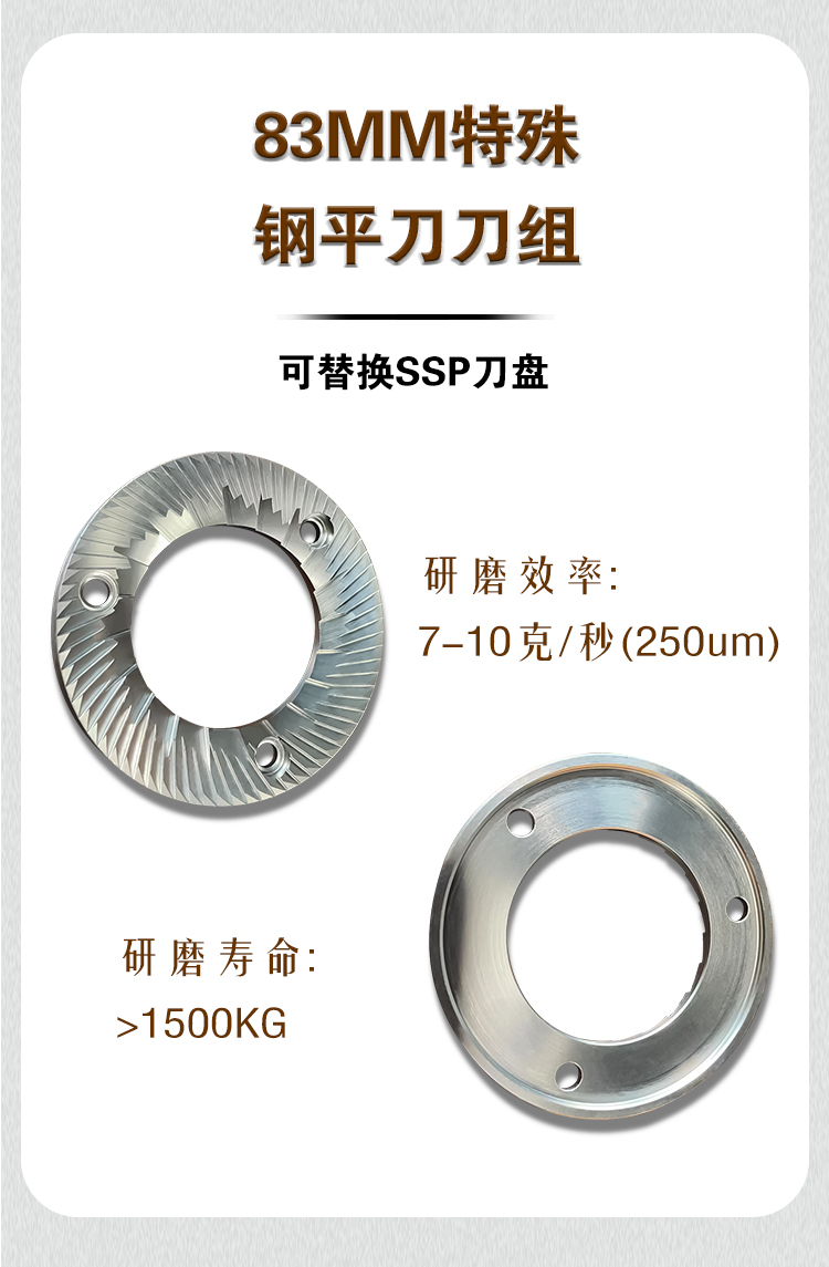 商用83MM平刀咖啡磨豆机 全彩UI温度显示兼容SSP刀商用咖啡磨豆器