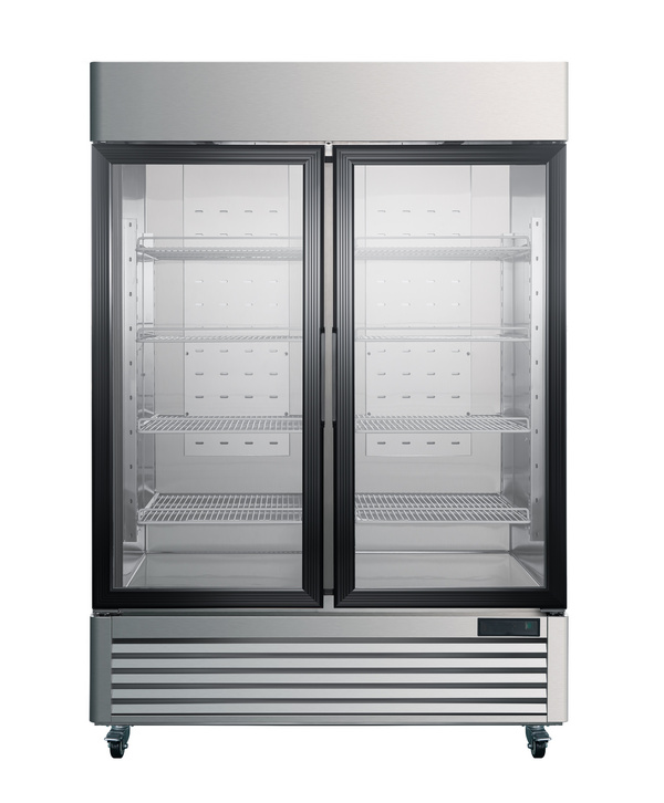 Commercial double two glass doors Freezer-Front face MF-49G