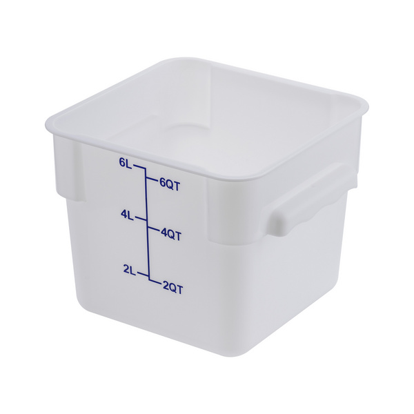 Square Polypropylene Food Storage Container 6 Qt.