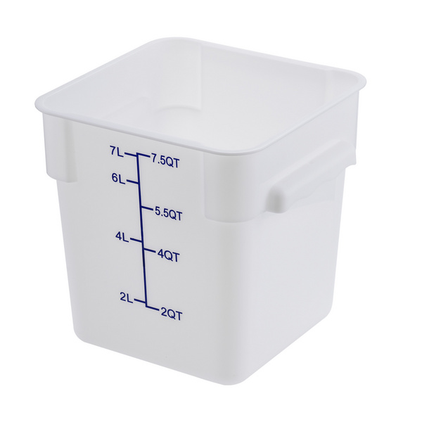 Square Polypropylene Food Storage Container 8 Qt.
