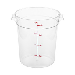 4 Qt. Clear Round Polycarbonate Food Storage Container