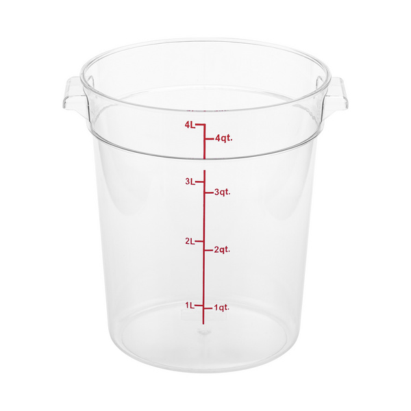 4 Qt. Clear Round Polycarbonate Food Storage Container