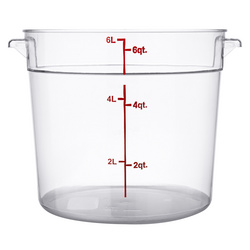 1 Qt. Clear Round Polycarbonate Food Storage Container