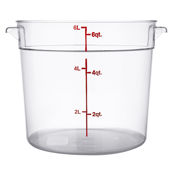 1 Qt. Clear Round Polycarbonate Food Storage Container