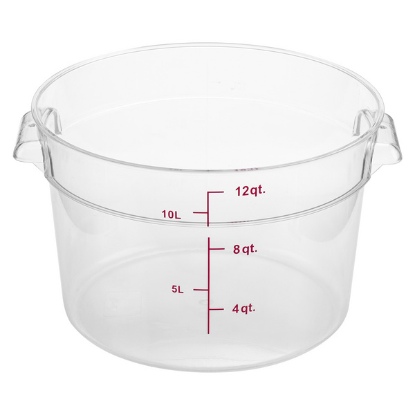 12 Qt. Clear Round Polycarbonate Food Storage Container