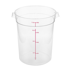 7 Qt. Clear Round Polycarbonate Food Storage Container