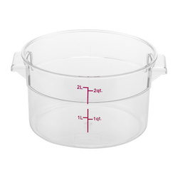 2 Qt. Clear Round Polycarbonate Food Storage Container
