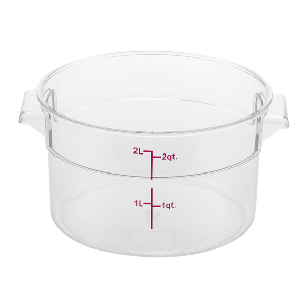2 Qt. Clear Round Polycarbonate Food Storage Container
