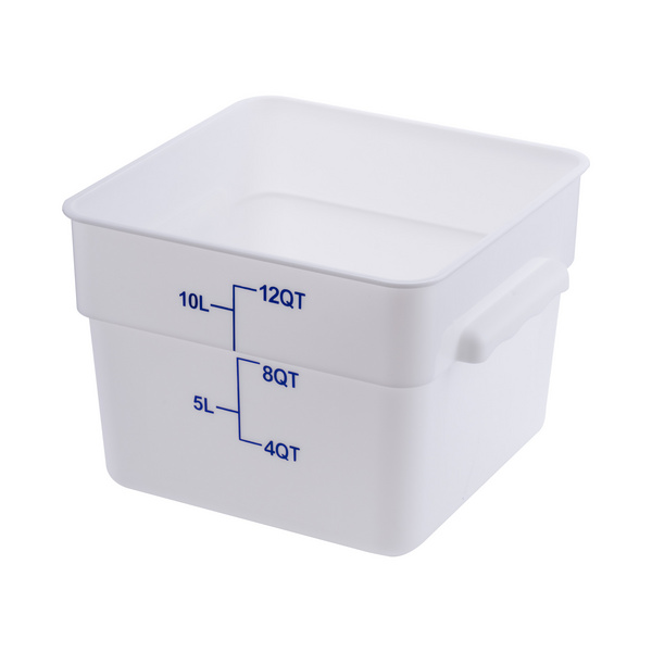 Square Polypropylene Food Storage Container 12 Qt.