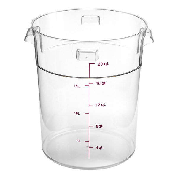 22 Qt. Clear Round Polycarbonate Food Storage Container
