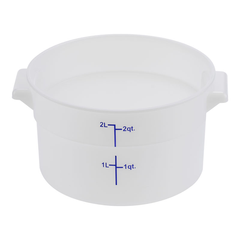 2 Qt. Round Polypropylene Food Storage Container