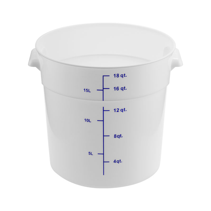 18 Qt. Round Polypropylene Food Storage Container