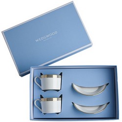WEDGWOOD威基伍德           Vera Wang王薇薇金色蕾丝2杯2碟组盒套装