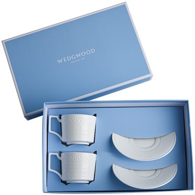 ] WEDGWOOD威基伍德意大利浮雕2杯2碟组盒套装