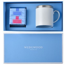 WEDGWOOD威基伍德 Vera Wang 王薇薇白金蕾丝马克杯+随身包茶罐礼盒