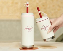 咖啡饮品吸管杯