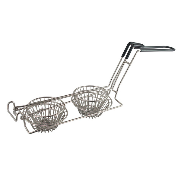 Tortilla Double Taco Cup Fry Basket  6