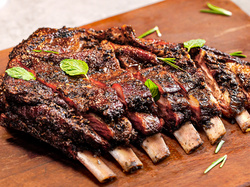 美式烟熏羔羊排