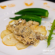 芝麻牛肉薯片围