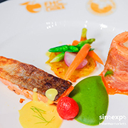 帕尔马火腿虾肉带子慕斯鱼卷