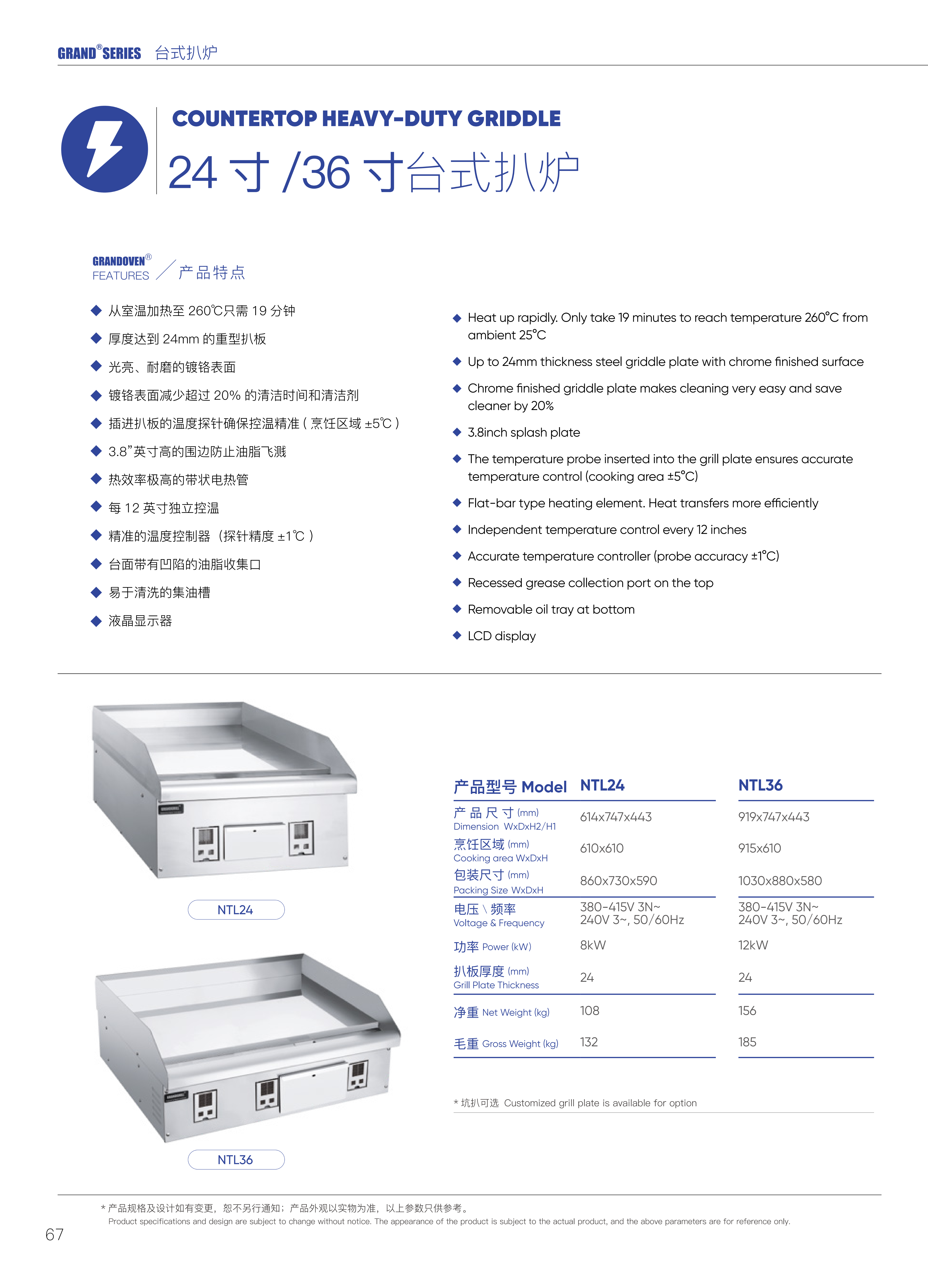 24寸/36寸台式扒炉