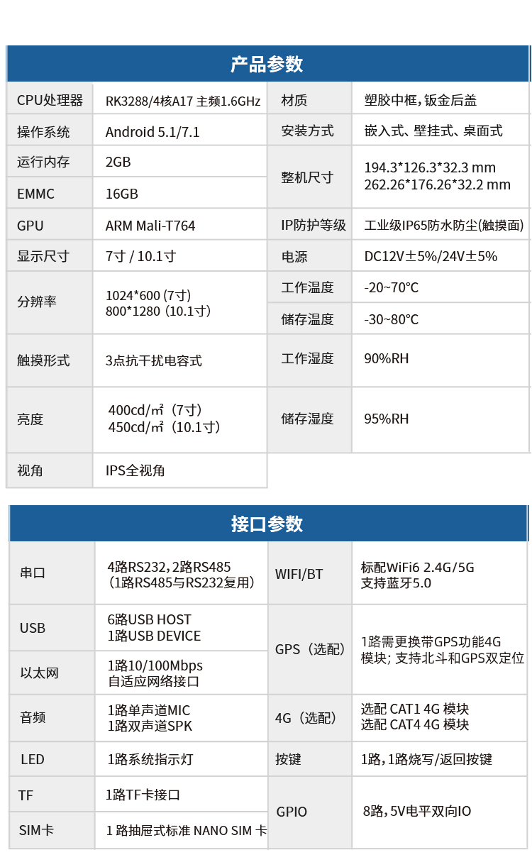 安卓触摸屏FP10G20I