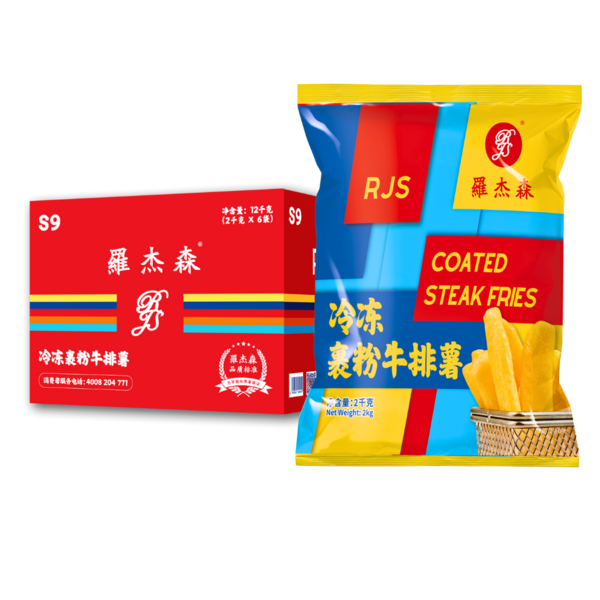 冷冻裹粉牛排薯