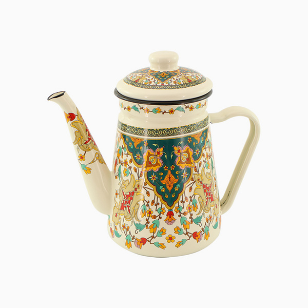 搪瓷珐琅咖啡壶（内白外俄罗斯花纹）C10931F-3