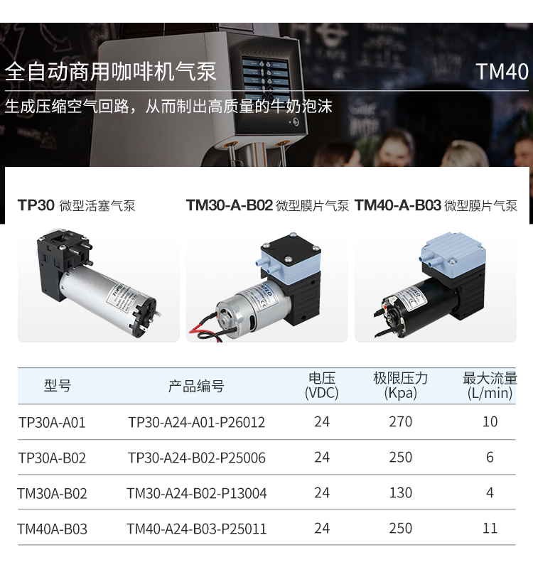 全自动商用咖啡机奶泵TG06
