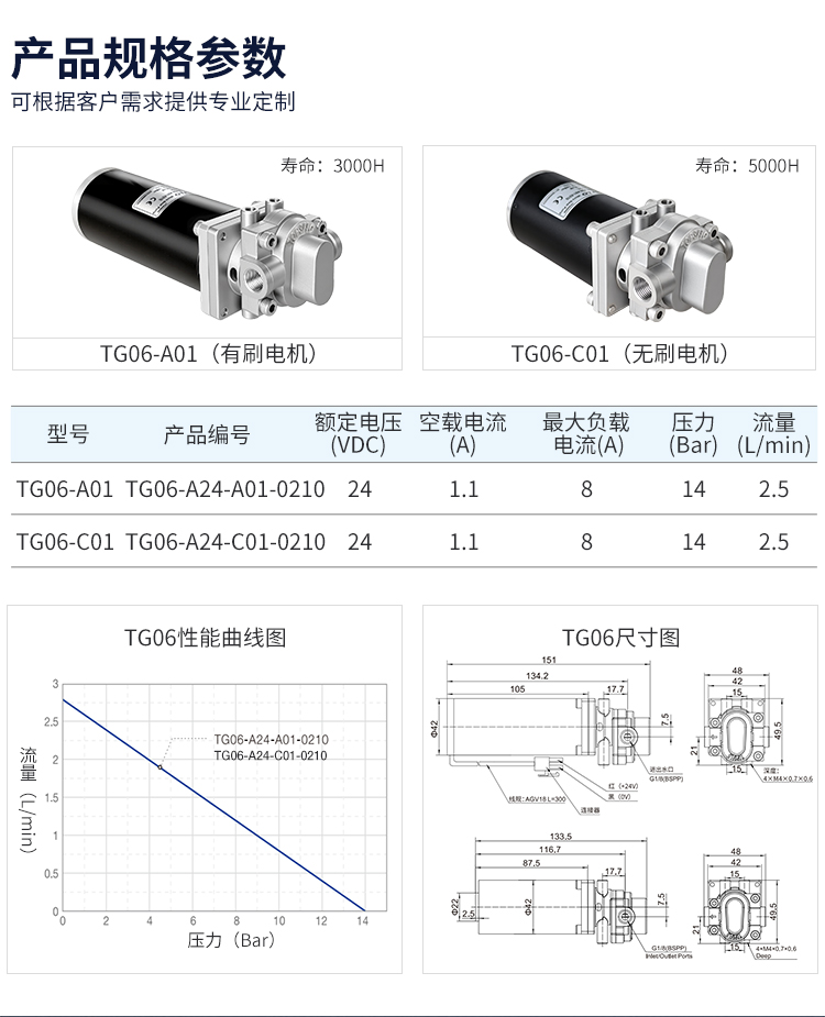 全自动商用咖啡机奶泵TG06
