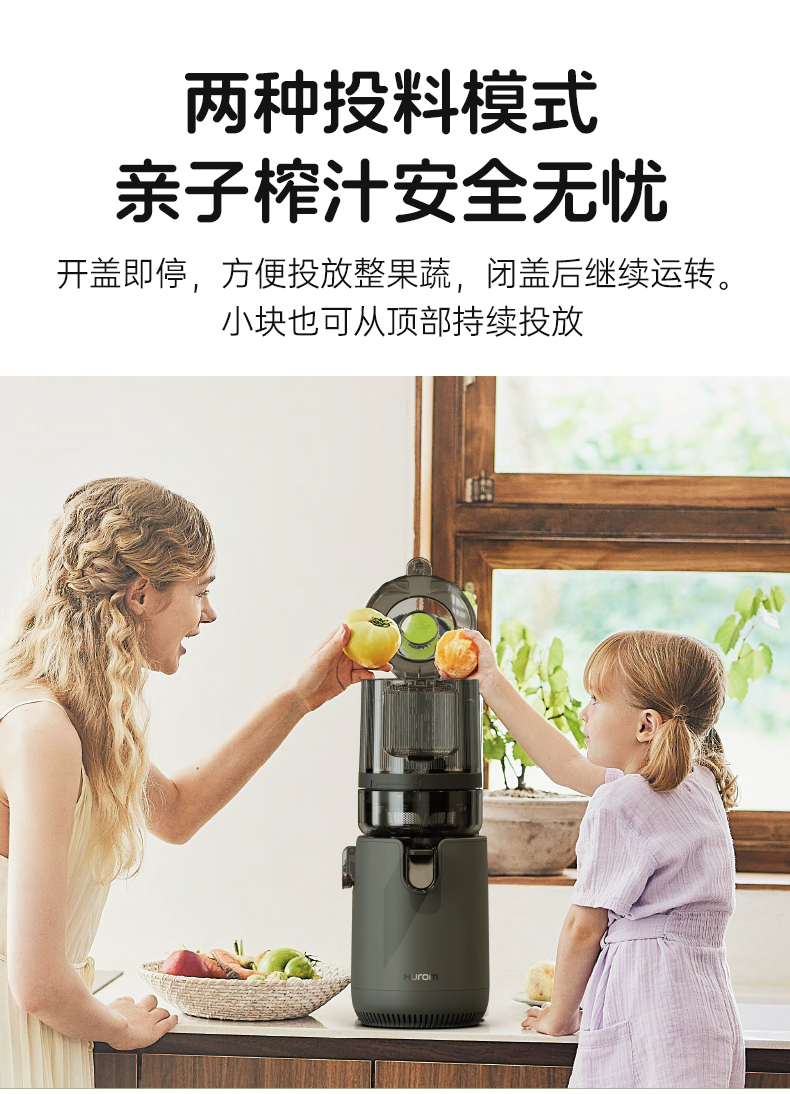 惠人Hurom原汁机榨汁机E50ST大口径 家用全自动 渣汁分离果汁机