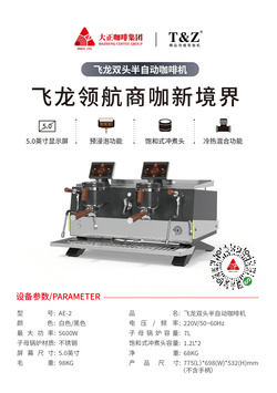 飞龙双头半自动咖啡机