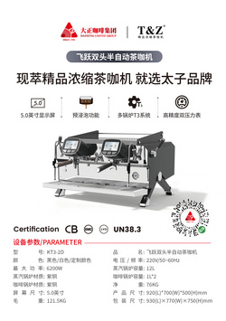 飞跃双头半自动咖啡机