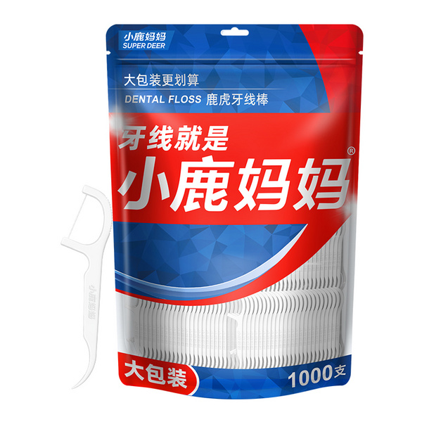 小鹿妈妈鹿虎牙线棒1000支袋装 酒店餐饮直供