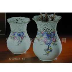 通花盤子，花瓶