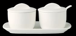 Marmalade and Sugar Pot With Underliner