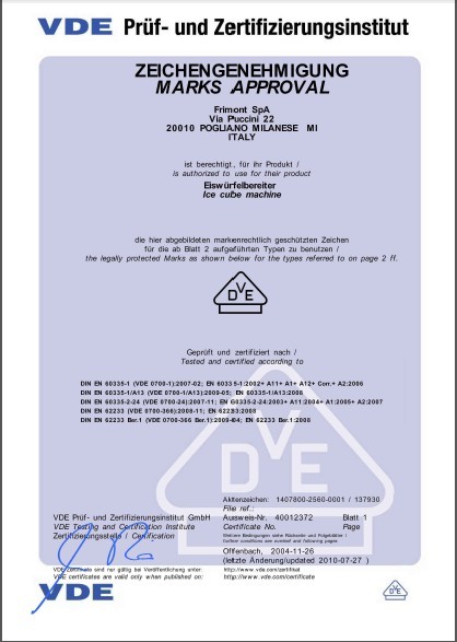 VDEF Certificate 40012372 B21-31 0711