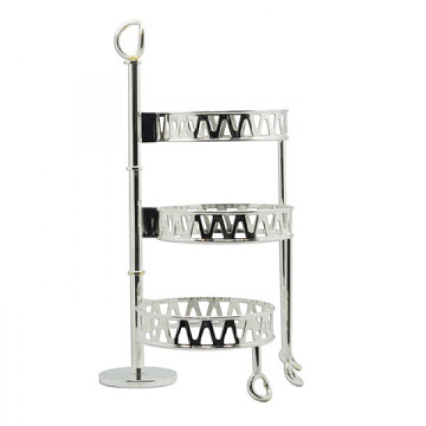 幸运金银器－镀银三层旋转饼座